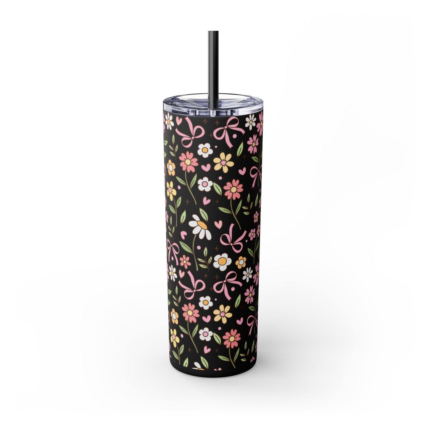 Personalized Matte Skinny Tumbler with Straw, 20oz