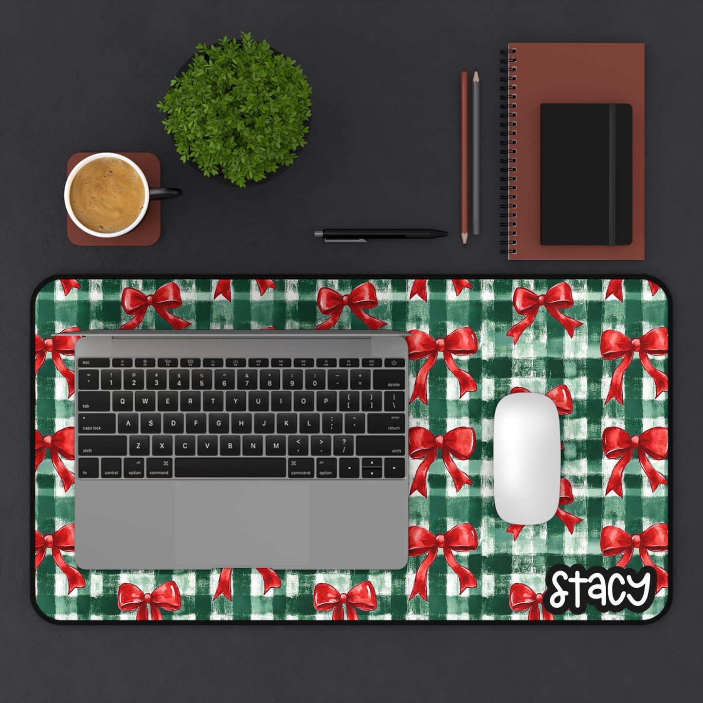 Red Christmas Bows Desk May