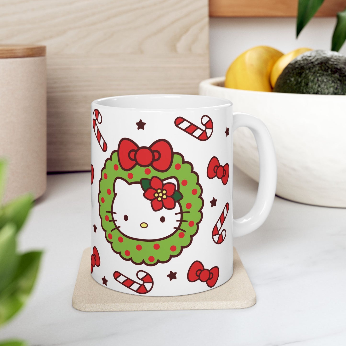 Hello Kitty Christmas Ceramic Mug, (11oz)