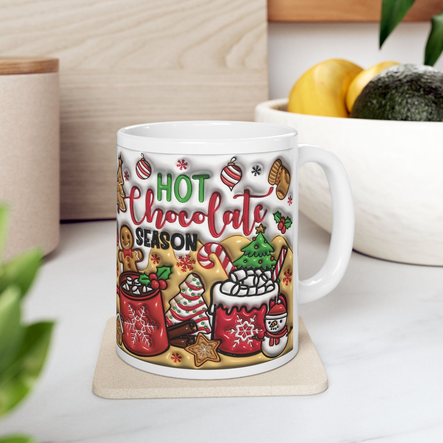 Christmas Ceramic Mug, (11oz)