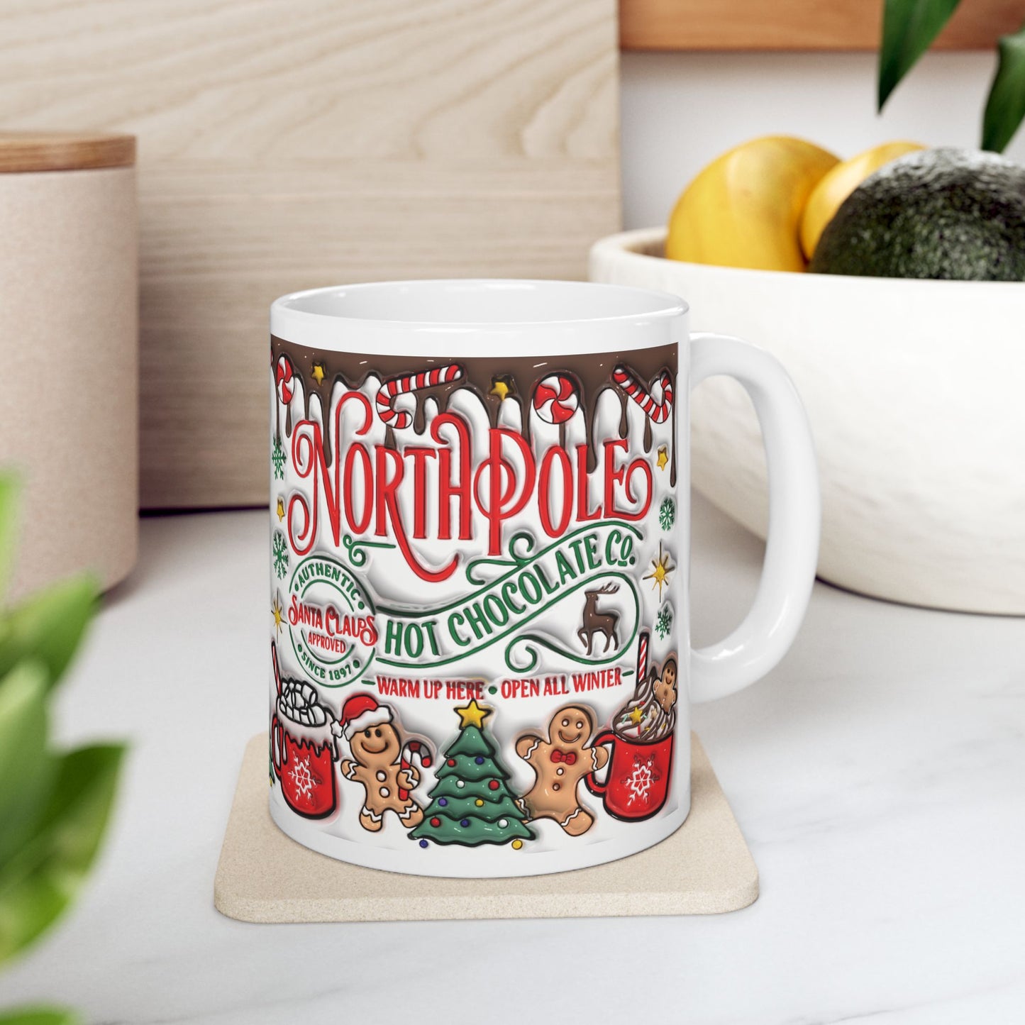Christmas Ceramic Mug, (11oz)