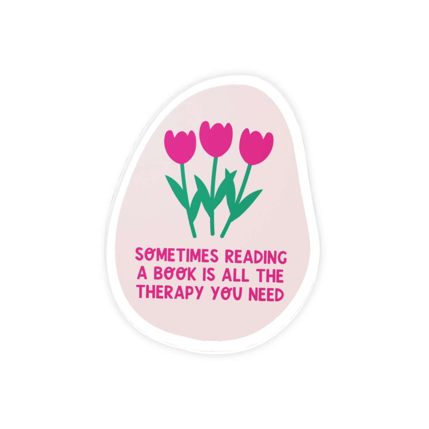 Book Therapy Sticker (water proof) 3”x4”