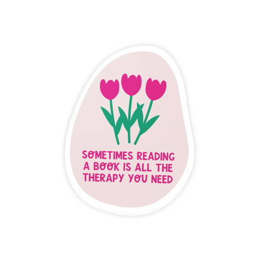 Book Therapy Sticker (water proof) 3”x4”