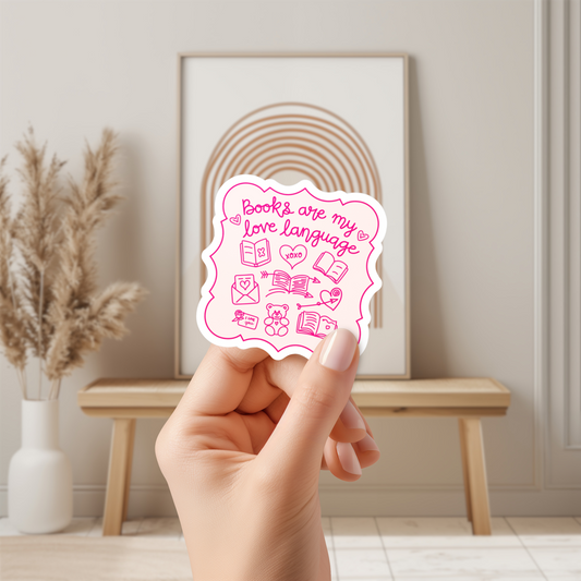 Booklover Sticker (water proof) 3”x4”