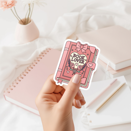 Booklover Sticker (water proof) 3”x4”
