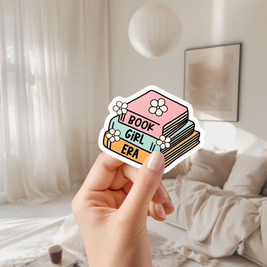 Book Girl Era Booklover Sticker (water proof) 3”x4”