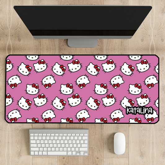 Personalized Hello Kitty Desk Mat | Cute Desk Pads