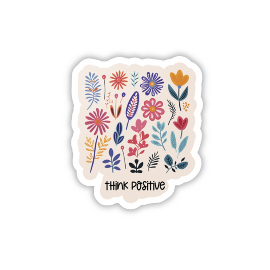 Motivational Quote Floral Decorative Sticker (waterproof) 3”x4”