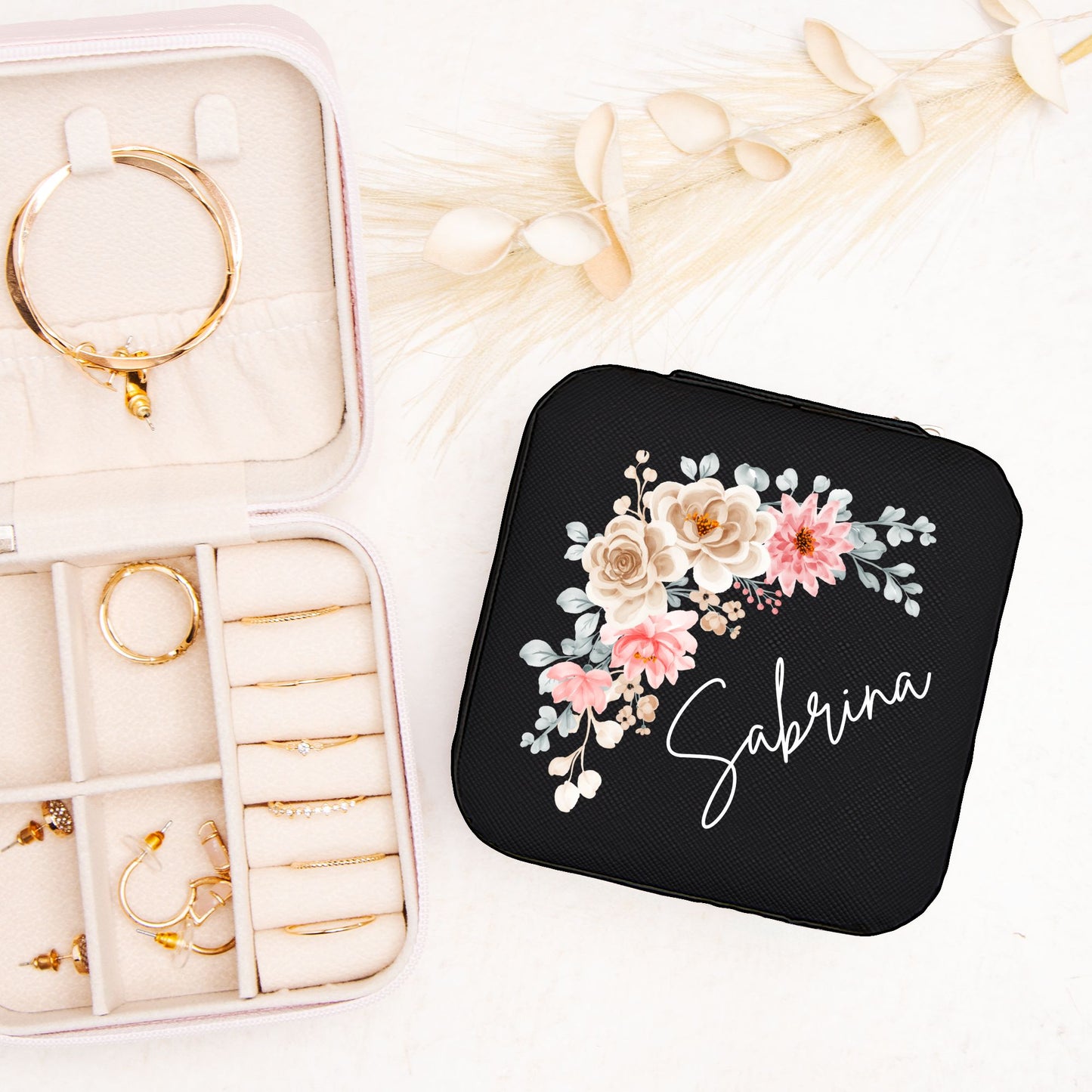 Personalized Jewelry Box / Jewelry Travel Case