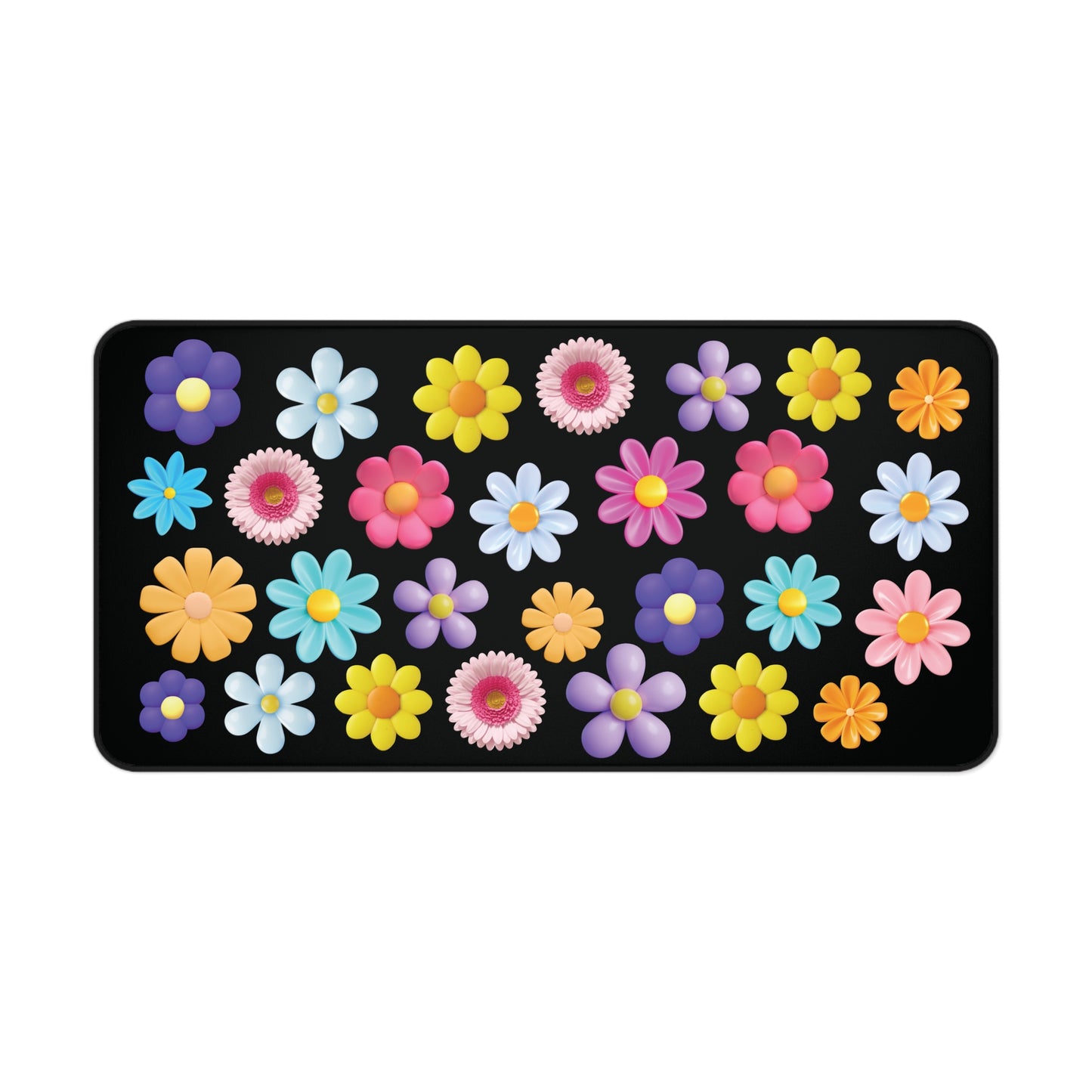 3D Floral Daisies Desk Mat | Cute Desk Pad
