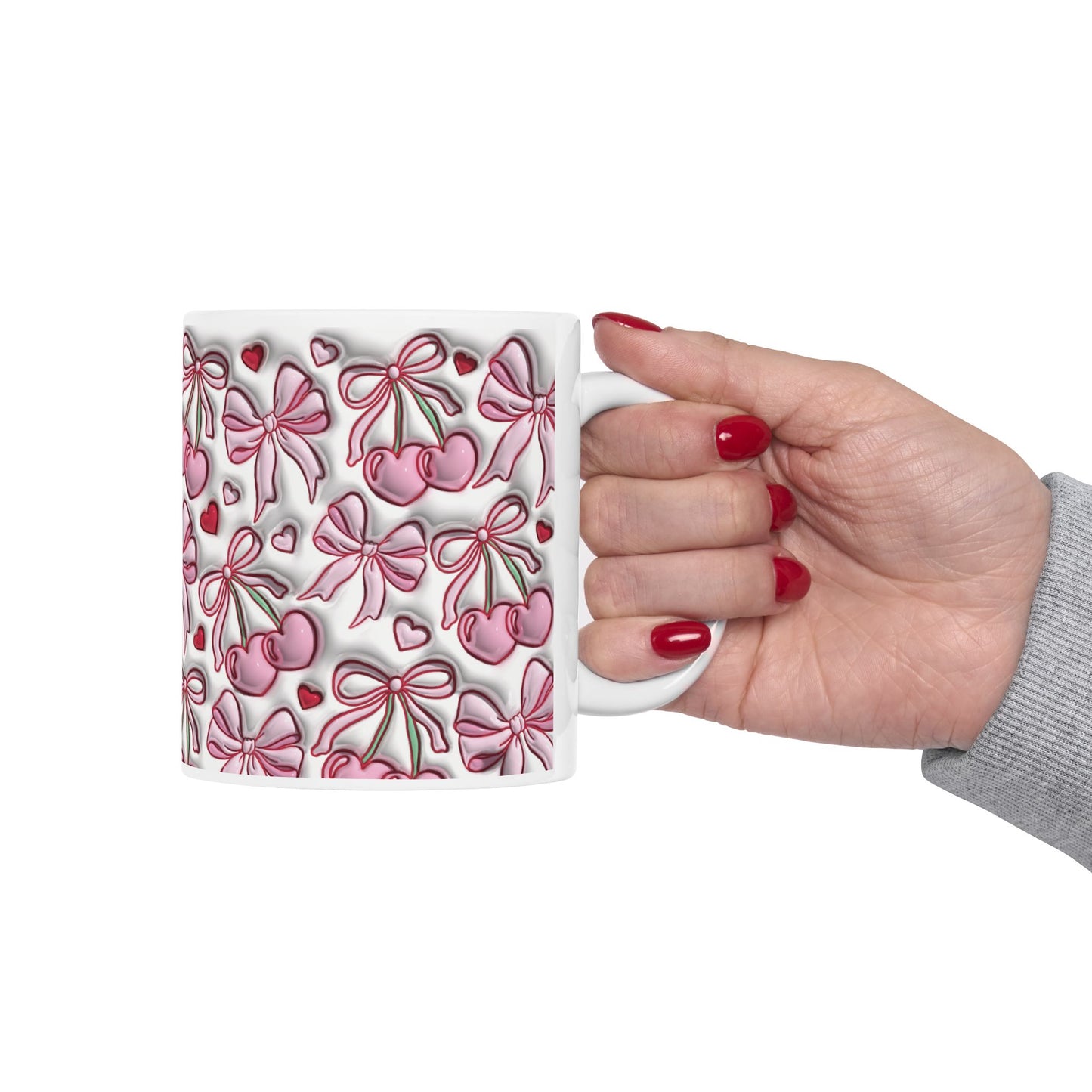 Coffee Mug (11oz) - Valentine’s Coquette Bows