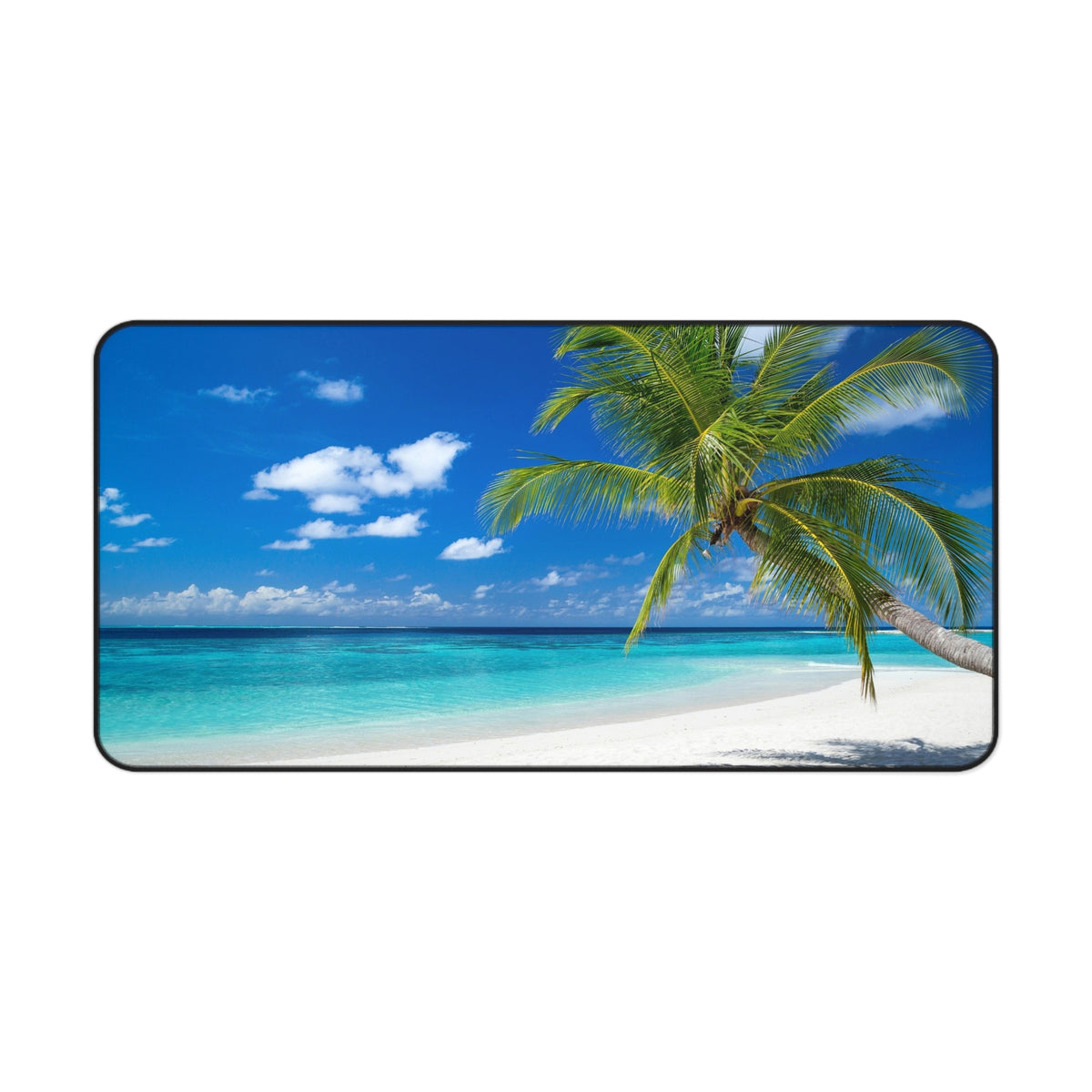 Tropical Beach Desk Mat — Palm Tree Ocean Mouse Pad