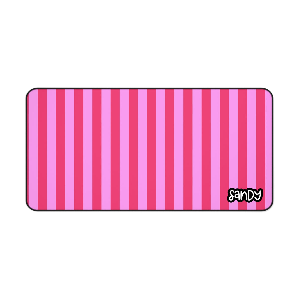 Striped Pink Desk Mat | Pink Stripes Desk Mat