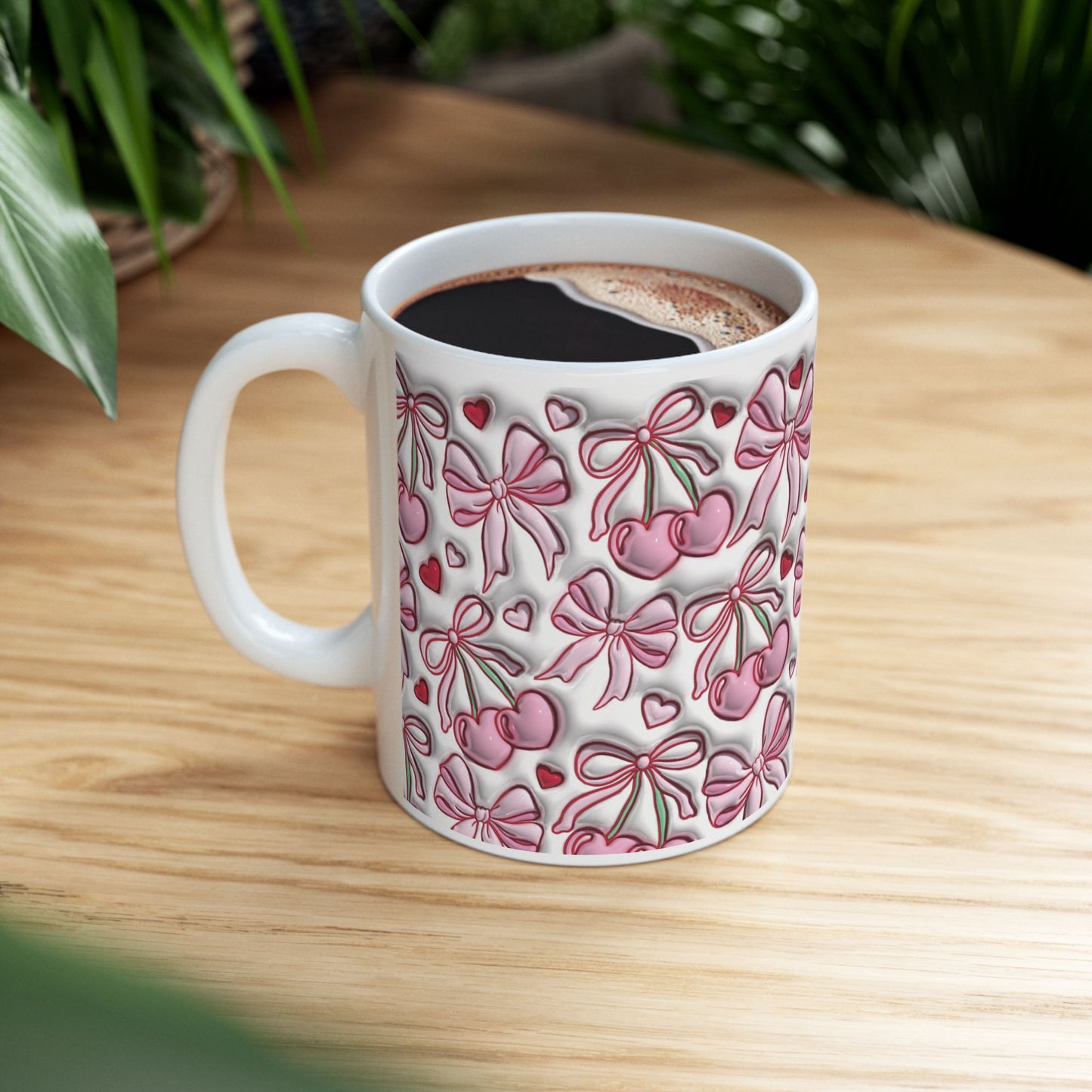 Coffee Mug (11oz) - Valentine’s Coquette Bows