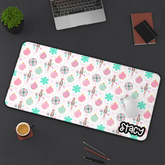 Coquette Nutcracker Desk Mat (white) - Stylish Mouse Pad for Home Office