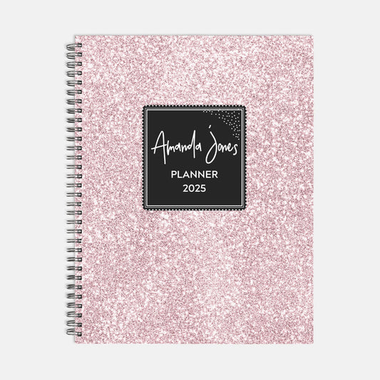 8.5 x 11 Personalized 2025 Planner Hardcover Spiral