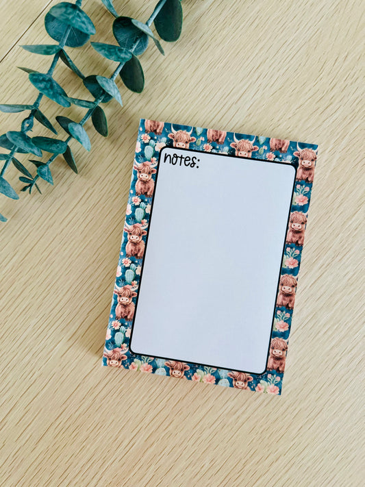 Cute Highland Cow Notepad