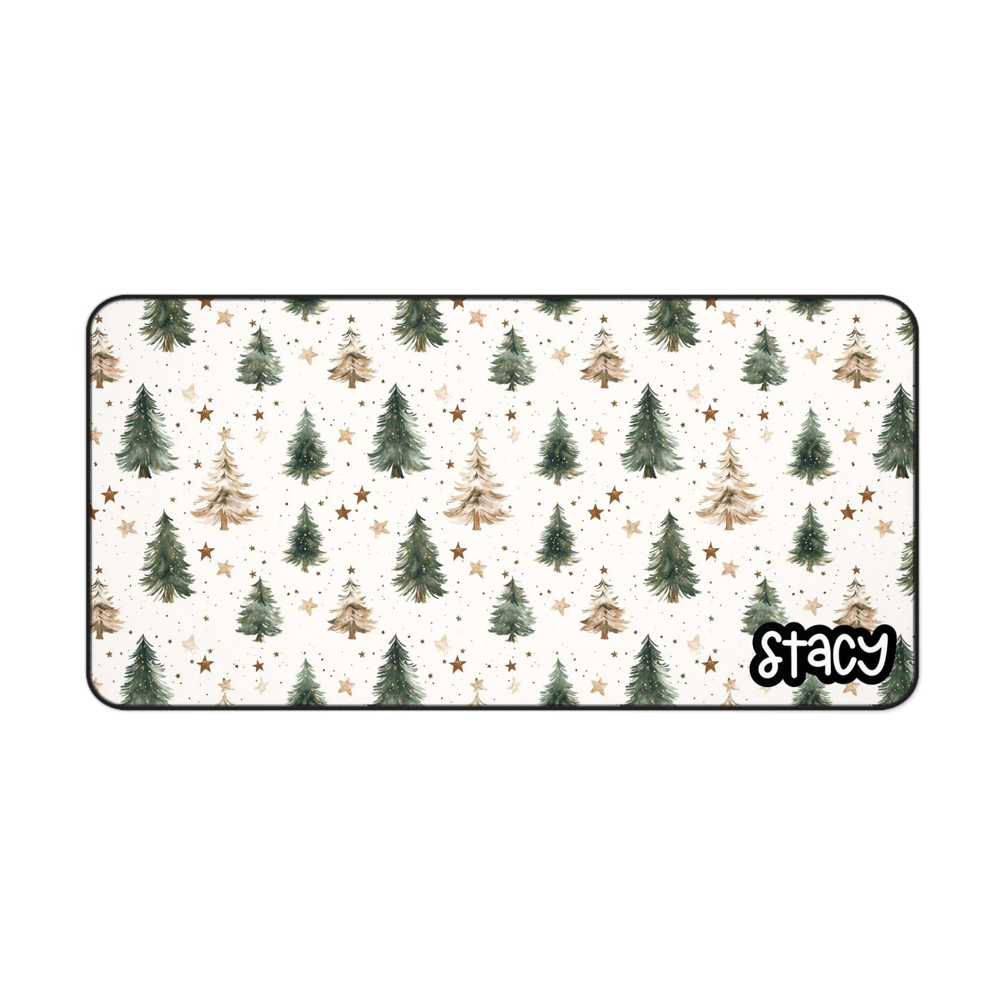 White Christmas Desk Mat