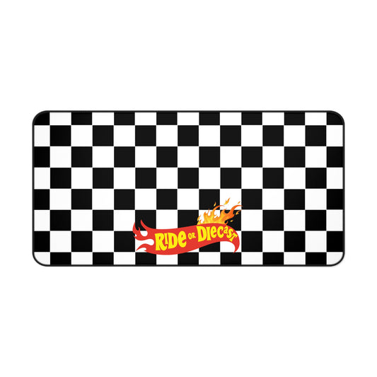 Ride or Die Desk Mat - Racing Motif Premium Desk Pad