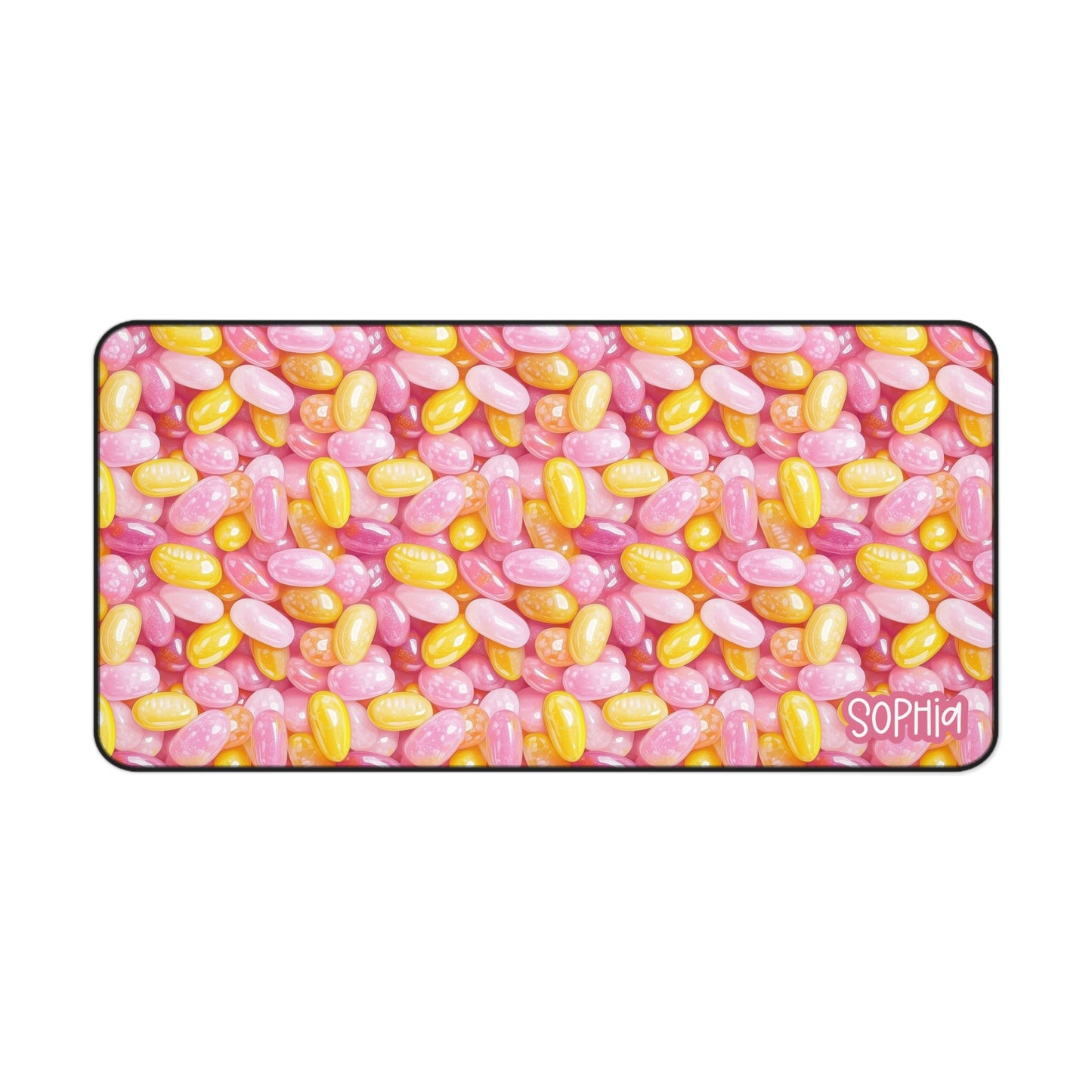 Candy Jellybean Desk Mat | Pink Candy Mousepad | Pink Candy Desk Mat