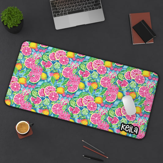 Personalized Cute Pink Lemonade Desk Mat | Cute Desk Pads