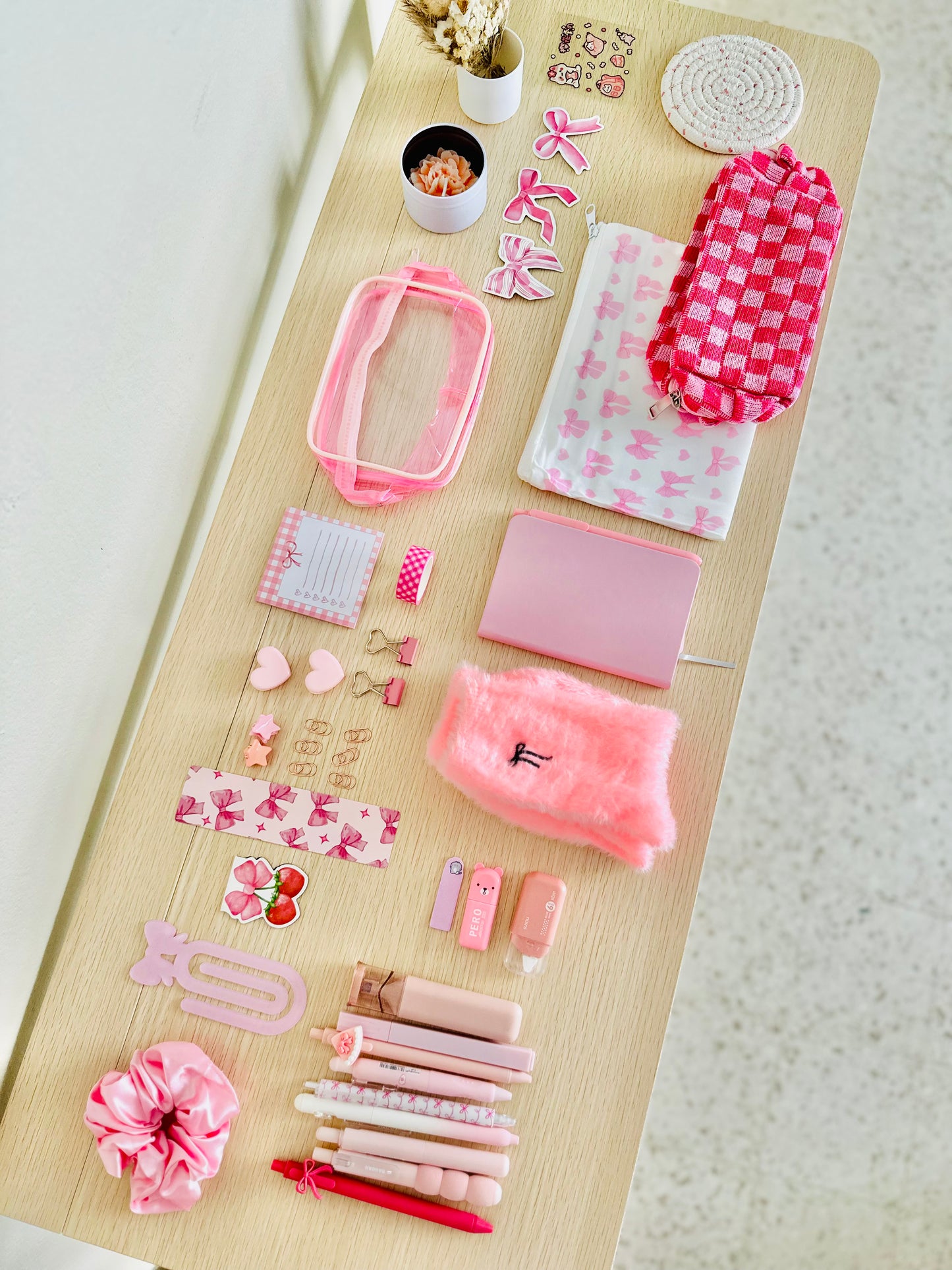 🎀 Deluxe Soft Girl Era Desk Kit Mystery Box — 40 Curated Items for the Ultimate Desk Glow‑Up | Pink Aesthetic Desk Set & Gift Box | Coquette Stationery Bundle