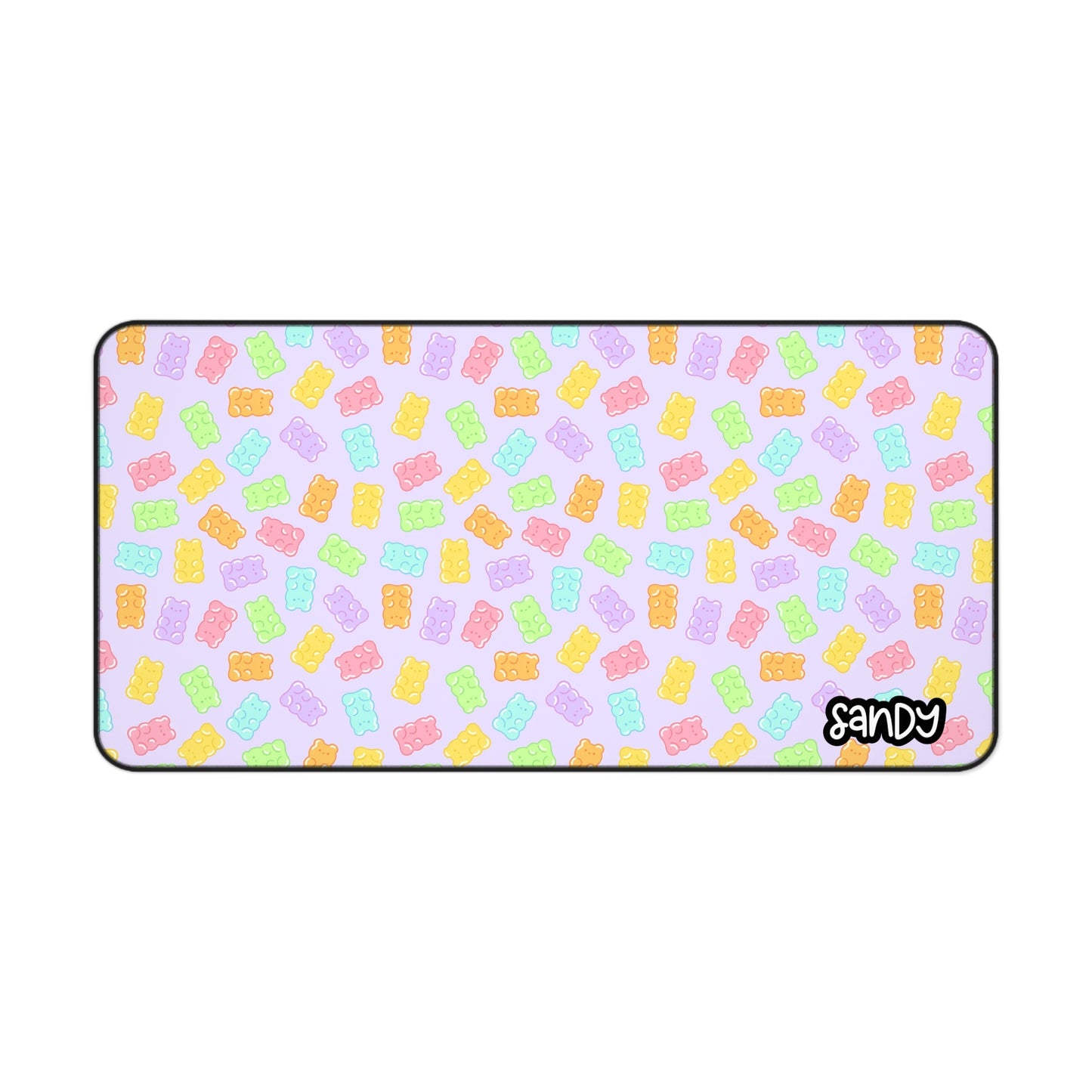 Pastel Gummy Bear Desk Mat (lavender) | Valentine Desk Mat | Cute Gaming Mousepad