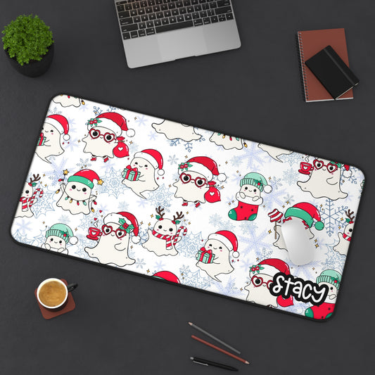 Cute Christmas Ghosty Desk Mat