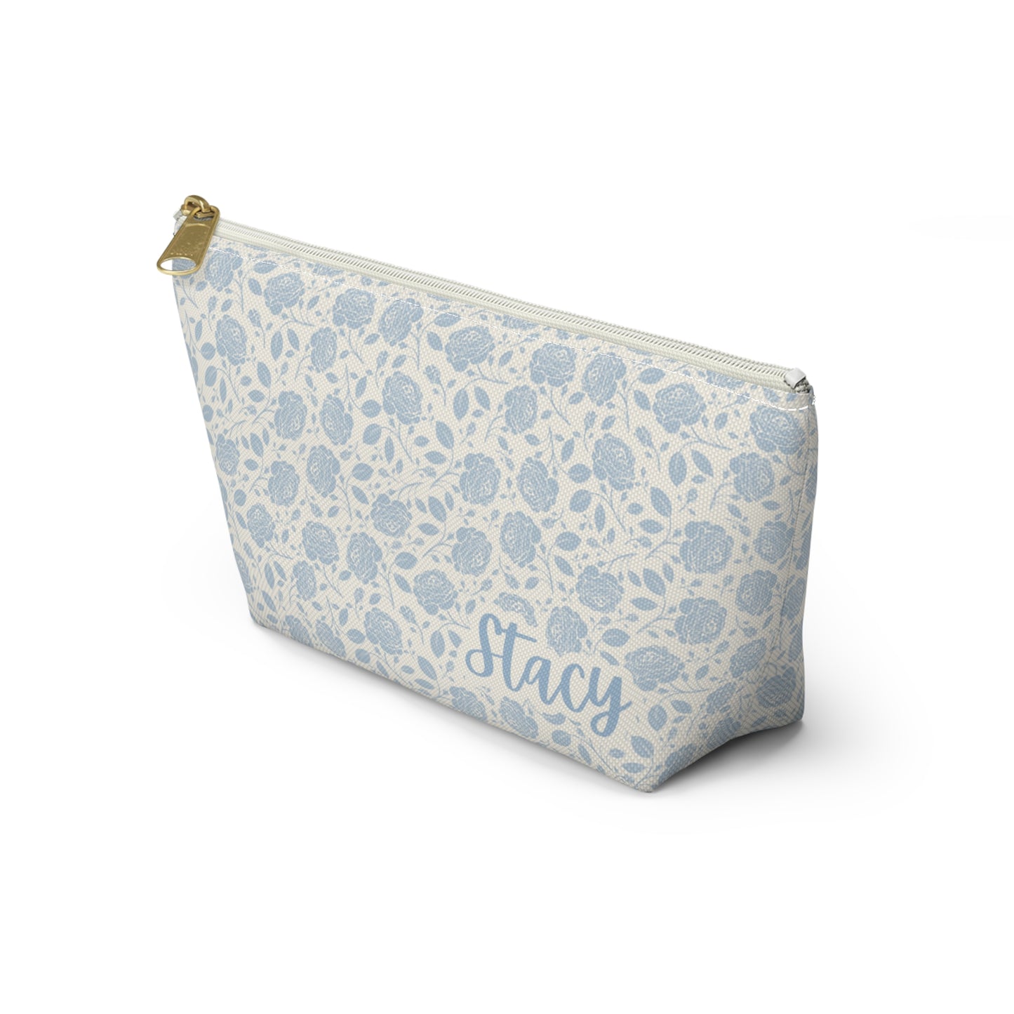 Personalized Pouch | Blue Floral Accesories Bag