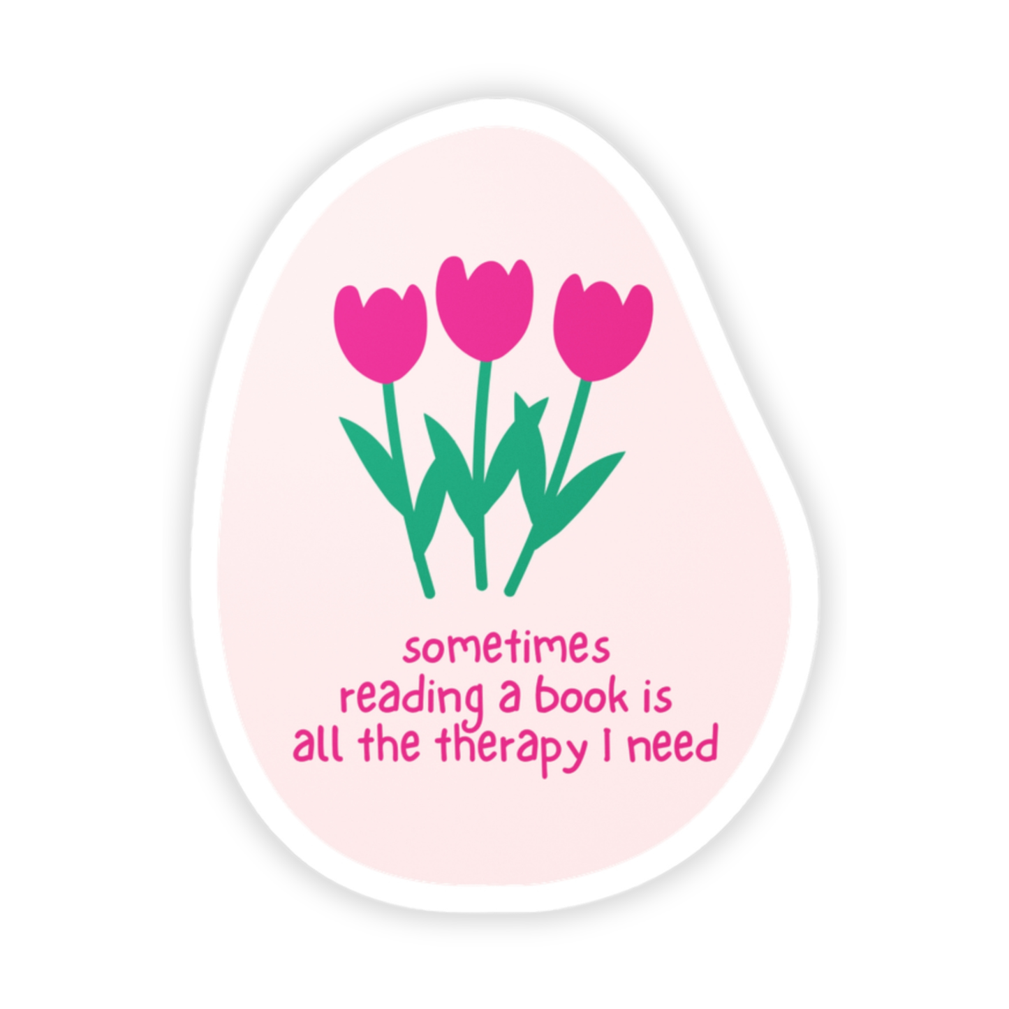 Book Therapy Sticker (water proof) 3”x4”