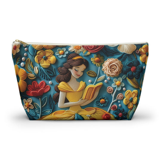 Disney Princess Belle Reading Floral Pouch | Princess Belle Accesories Bag