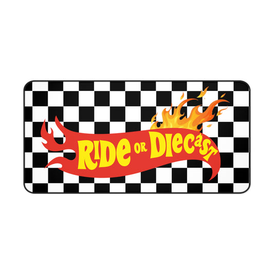 Ride or Die Desk Mat - Racing Motif Premium Desk Pad