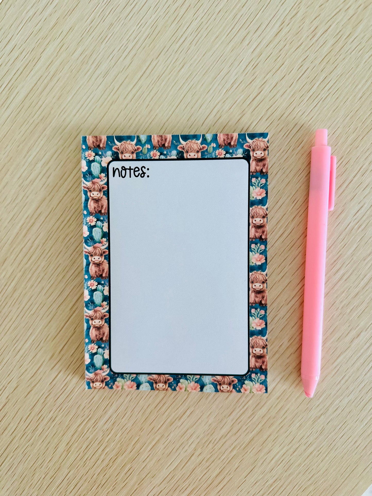 Cute Highland Cow Notepad