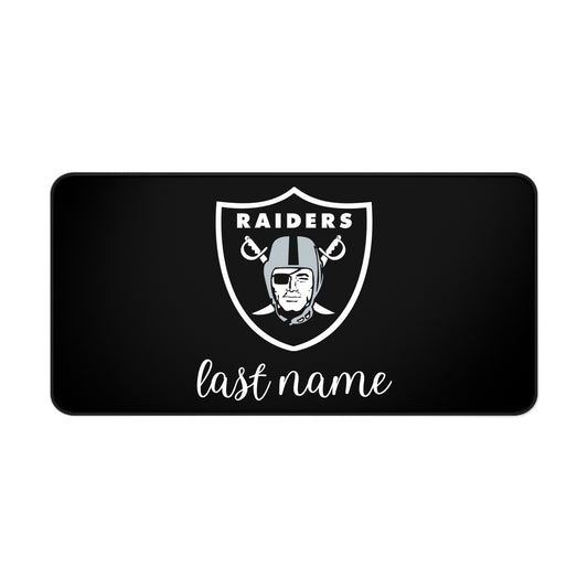 Raiders Personalized Desk Mat, Football Theme Office Mat, Custom Gamer Desk Pad, Sports Decor, Gift for Him