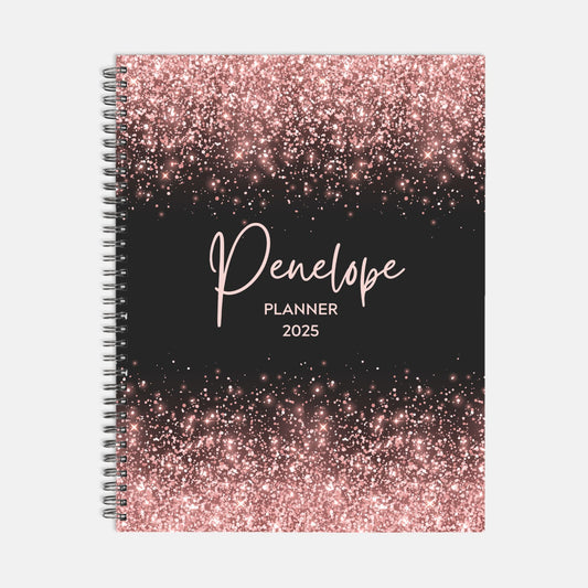 8.5 x 11 Personalized 2025 Planner Hardcover Spiral