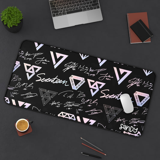Seventeen Inspired Desk Mat, K-Pop Desk Accessory, Gaming Mat, Home Office Decor, Gift for Kpop Fans, kpop Mouse Pad