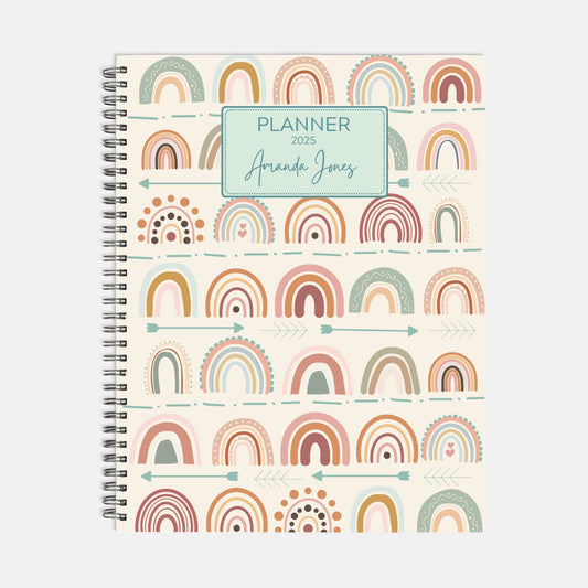 8.5 x 11 Personalized 2025 Planner Hardcover Spiral