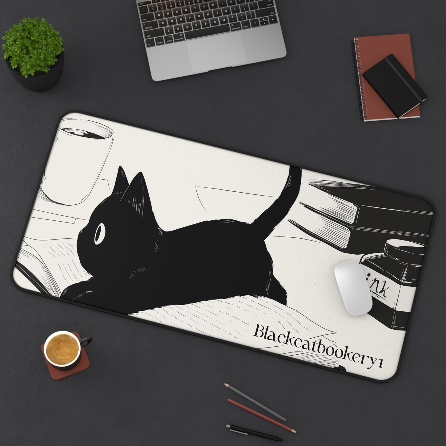 Custom Made Cat-Themed Desk Mat