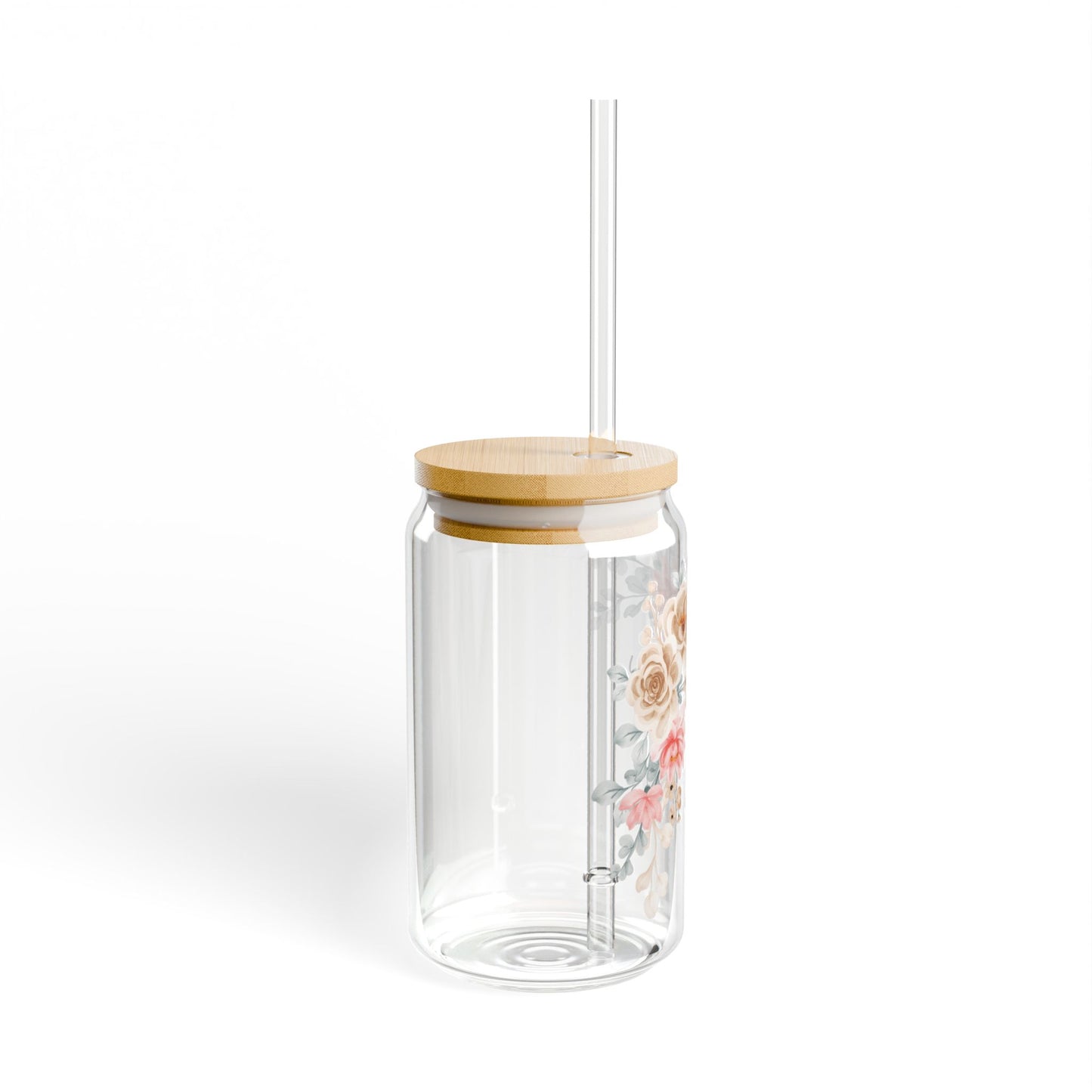 Personalized Glass Cup, 16oz | With Lid & Straw