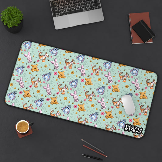Cute Winnie the Pooh Desk Mat, Playful Office Decor, Gifts for Animal Lovers, Work from Home Essentials, Kids Room Accessories