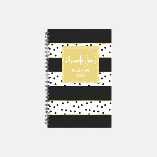 5.5 x 8.5 Personalized 2025 Planner Hardcover Spiral