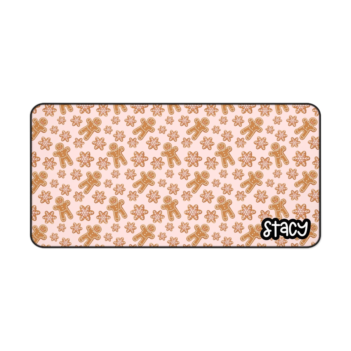 Pink Gingerbread Desk Mat