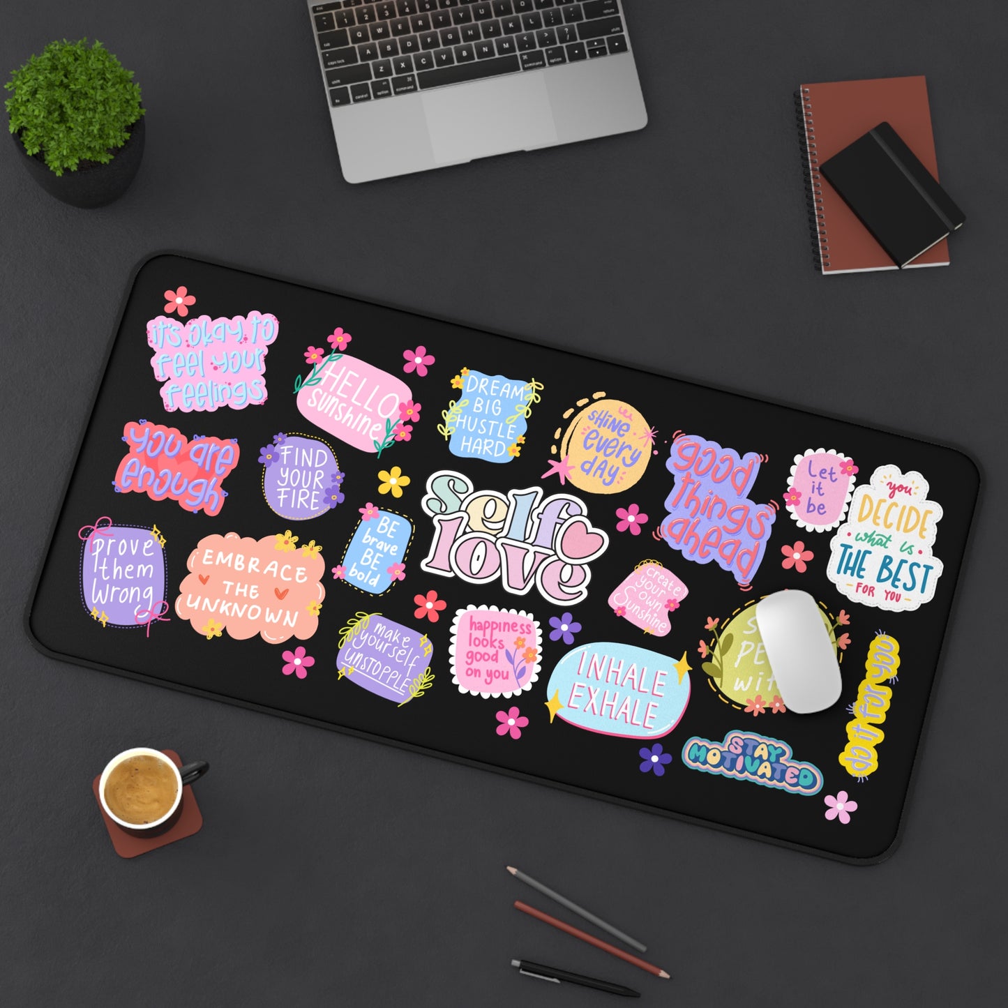 Self-Love Desk Mat | Mental Health Affirmations Desk Mat