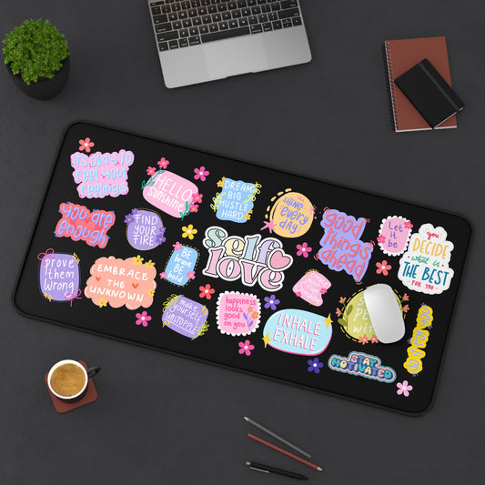 Self-Love Desk Mat | Mental Health Affirmations Desk Mat