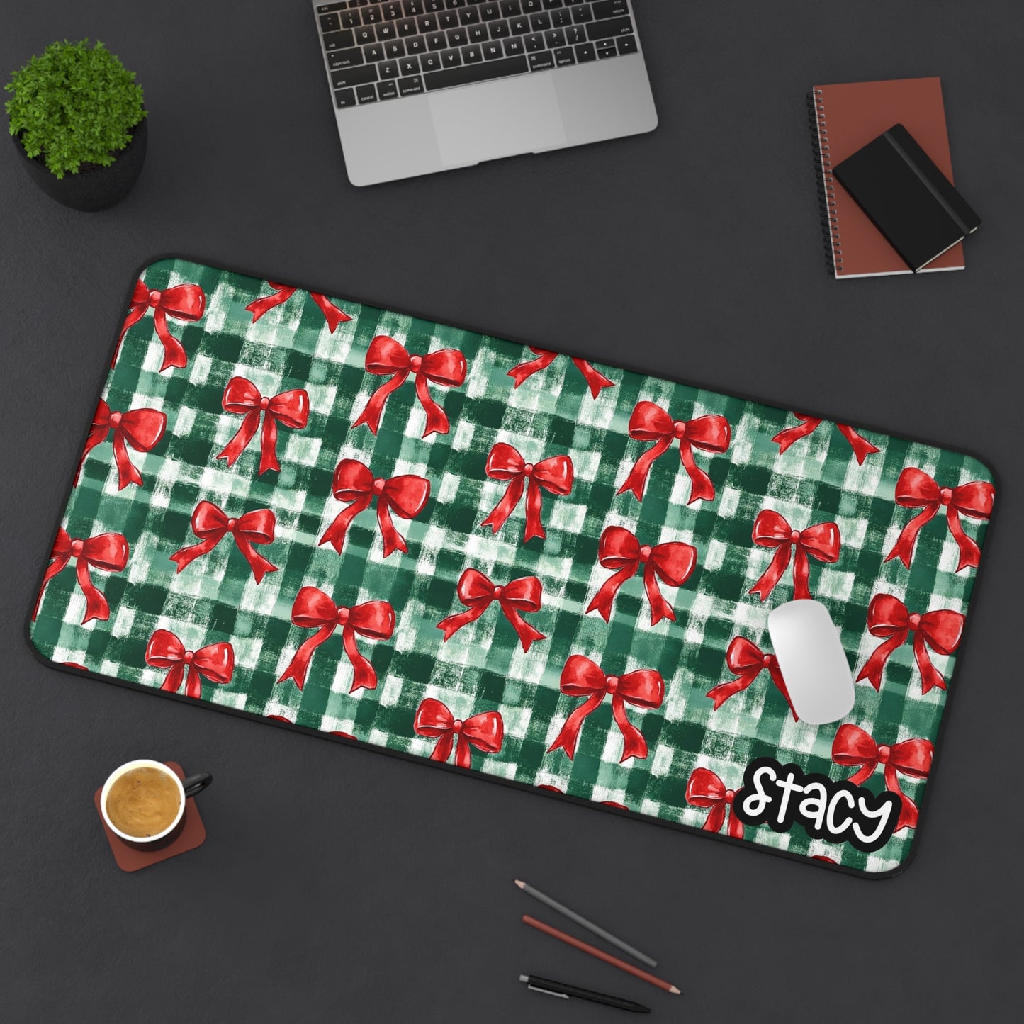Red Christmas Bows Desk May