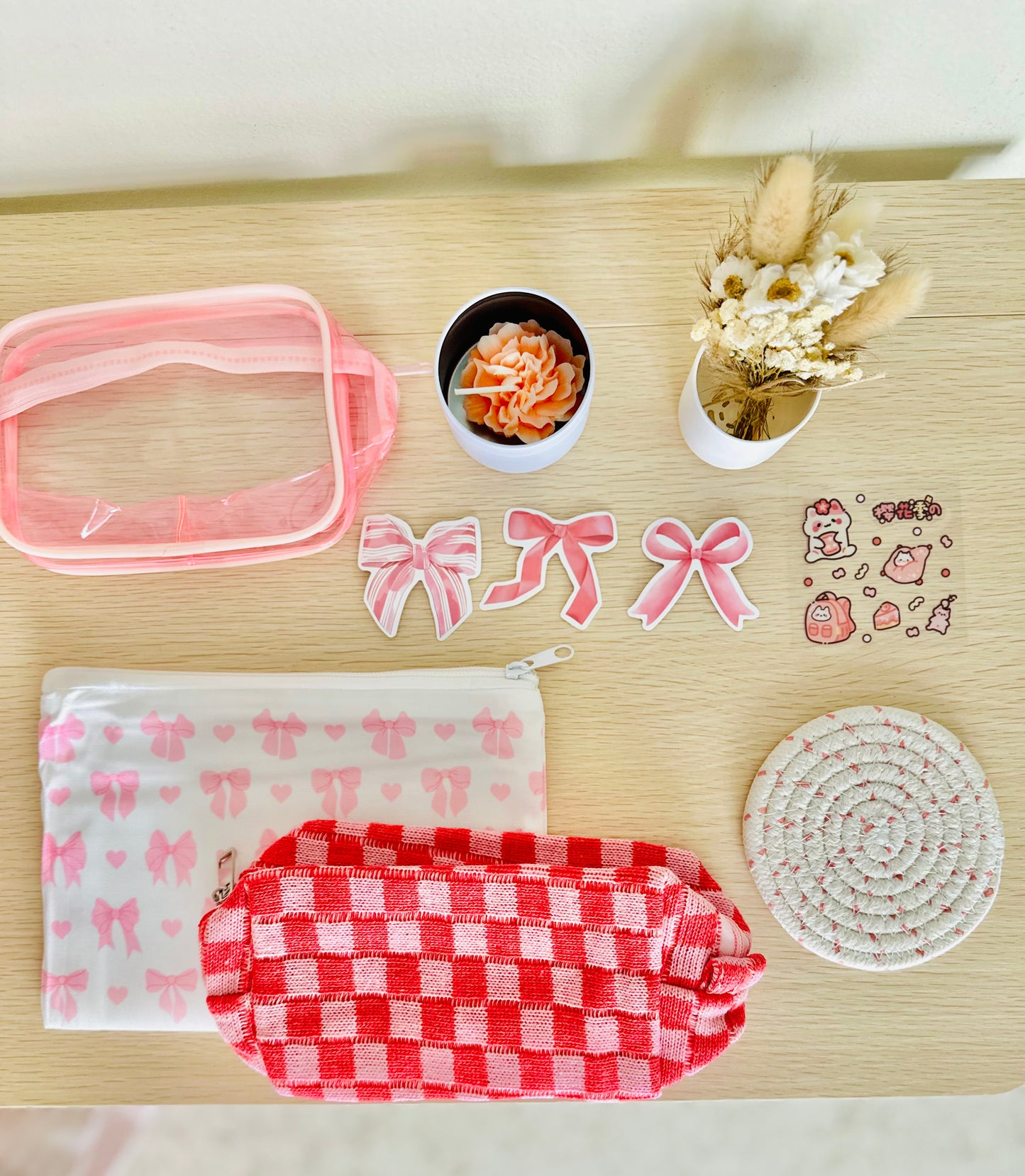 🎀 Deluxe Soft Girl Era Desk Kit Mystery Box — 40 Curated Items for the Ultimate Desk Glow‑Up | Pink Aesthetic Desk Set & Gift Box | Coquette Stationery Bundle