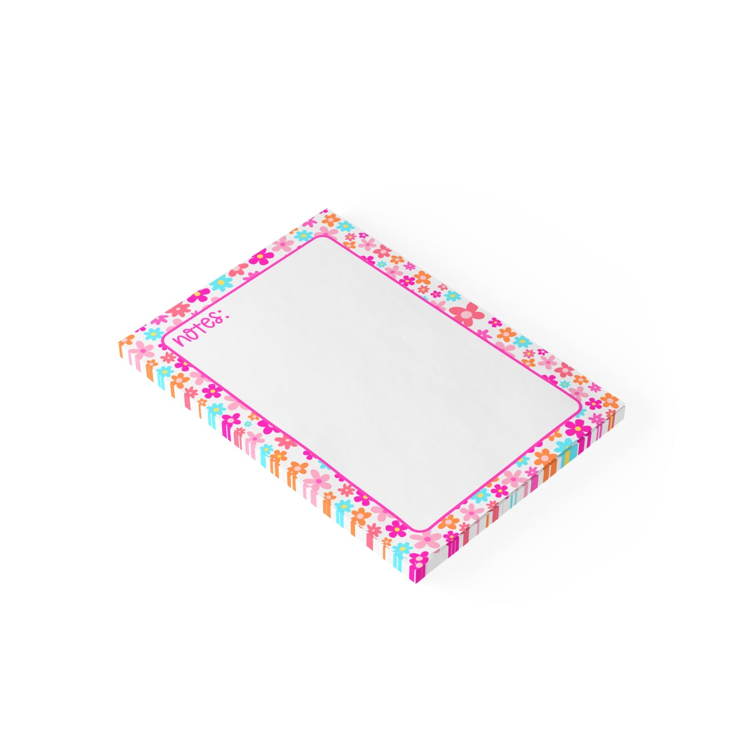 Flower Pattern Post-it® Note Pads - Bright & Colorful Sticky Notepad for Everyday Use