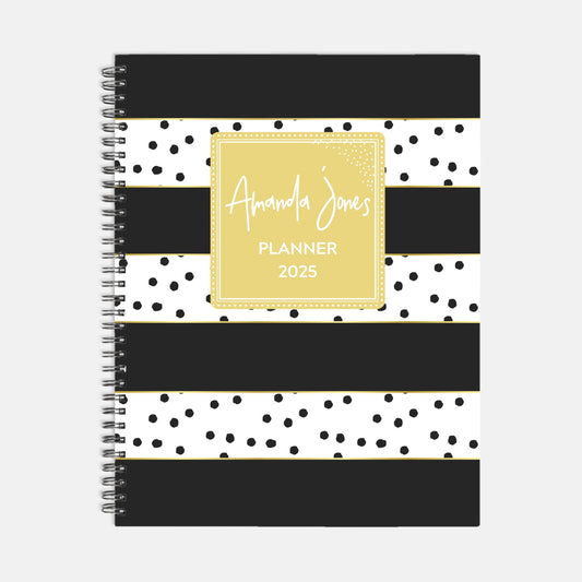 8.5 x 11 Personalized 2025 Planner Hardcover Spiral