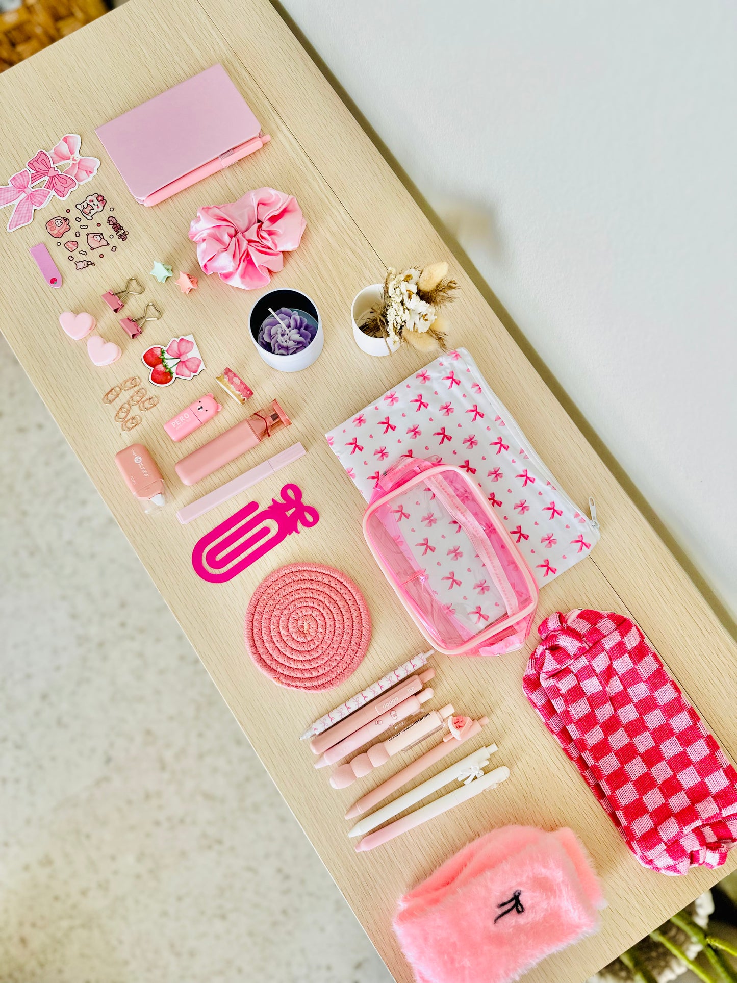 🎀 Deluxe Soft Girl Era Desk Kit Mystery Box — 40 Curated Items for the Ultimate Desk Glow‑Up | Pink Aesthetic Desk Set & Gift Box | Coquette Stationery Bundle