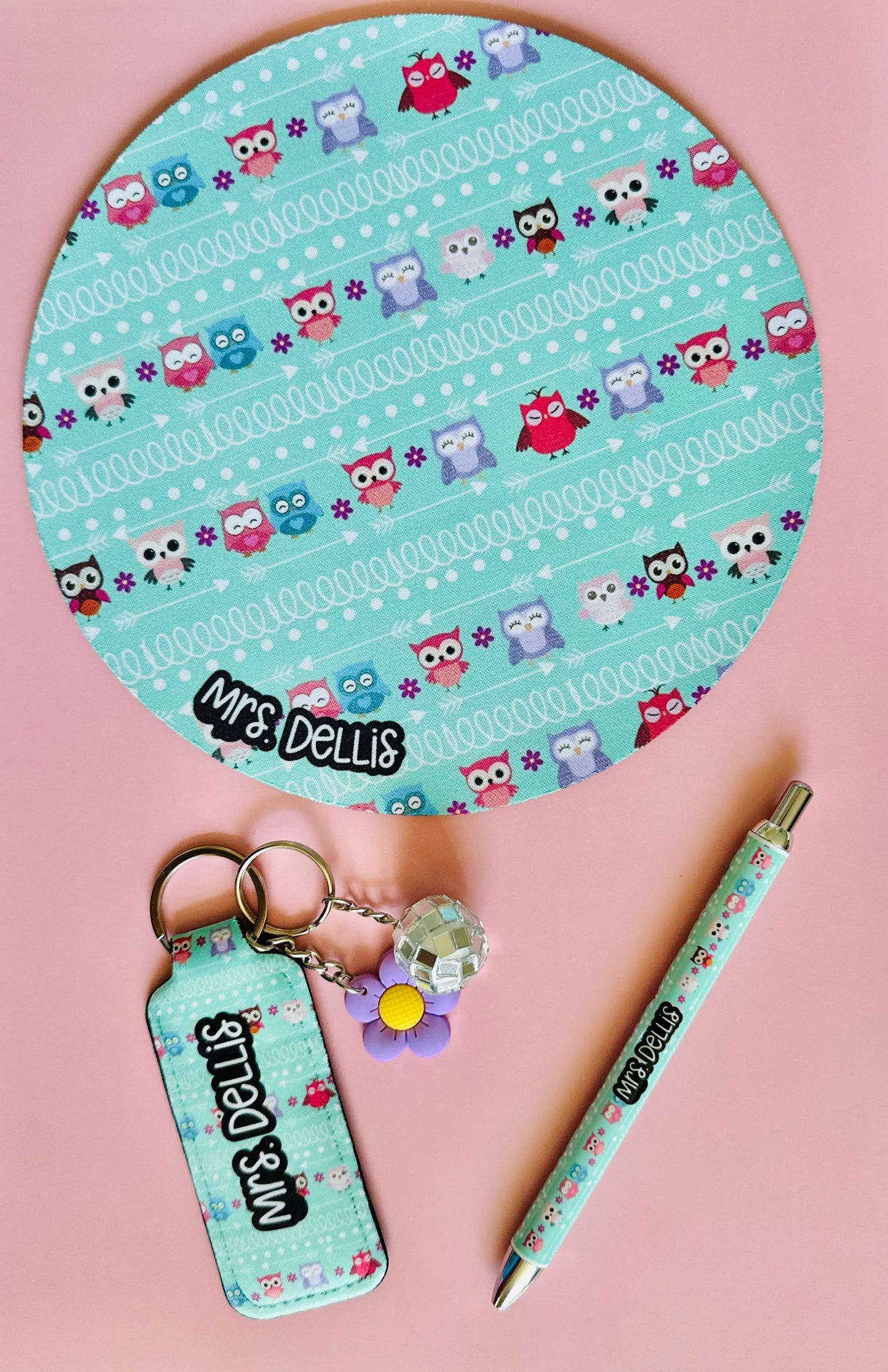 Mousepad + matching pen + best seller cute to-do list notepad - Personalization option available!